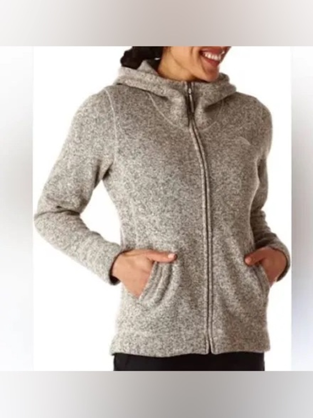 The North Face | Women's Heather Gray Crescent Full-Zip Hoodie Jacket